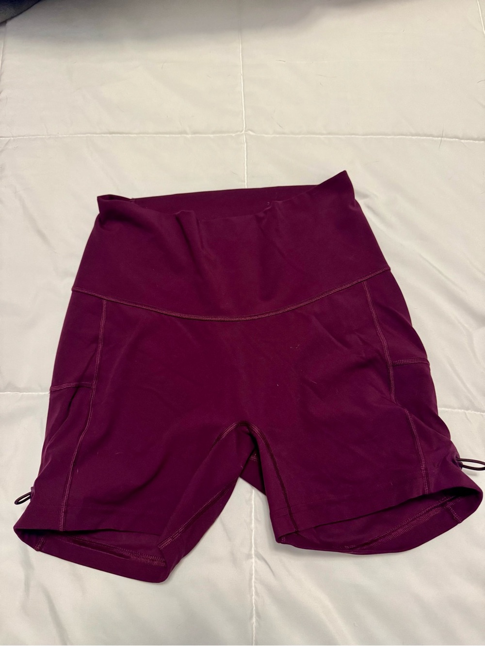 Gymshark High-Waist Performance Shorts in Burgundy